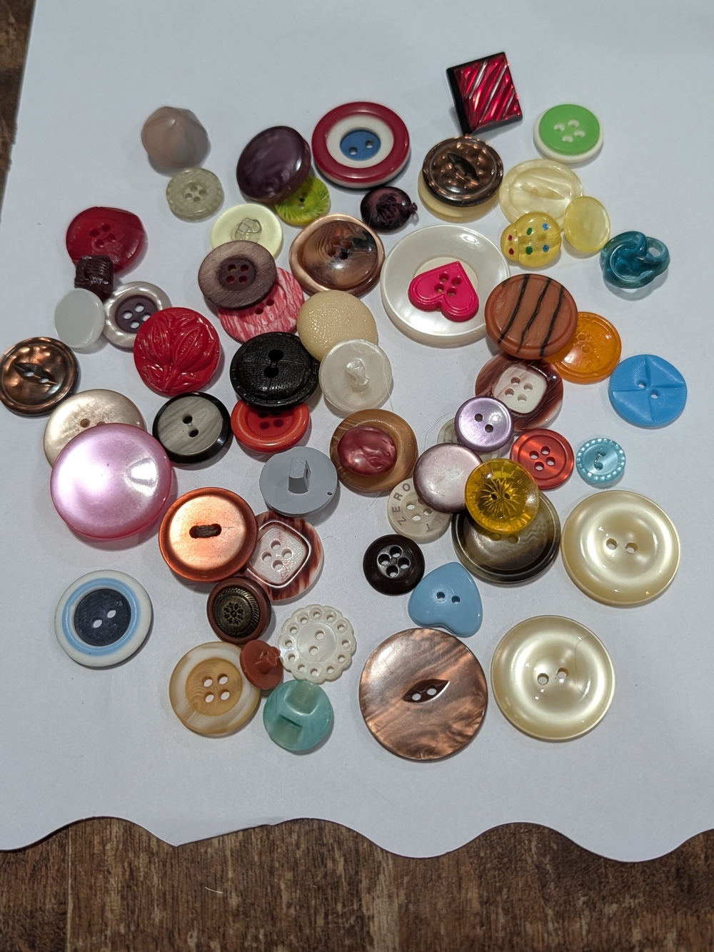 Mixed Vintage Assorted Buttons - Multi Color Lot